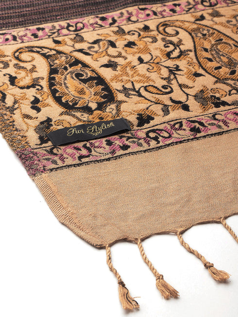 Women's Acrylic Jamawar Wool Stole